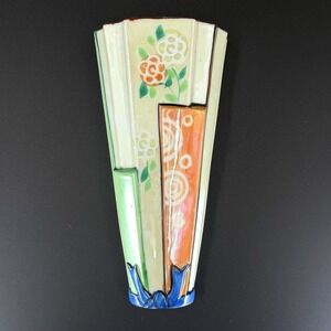 Vintage TRICO Japan Hand Painted Wall Pocket Planter 8" Mid Century